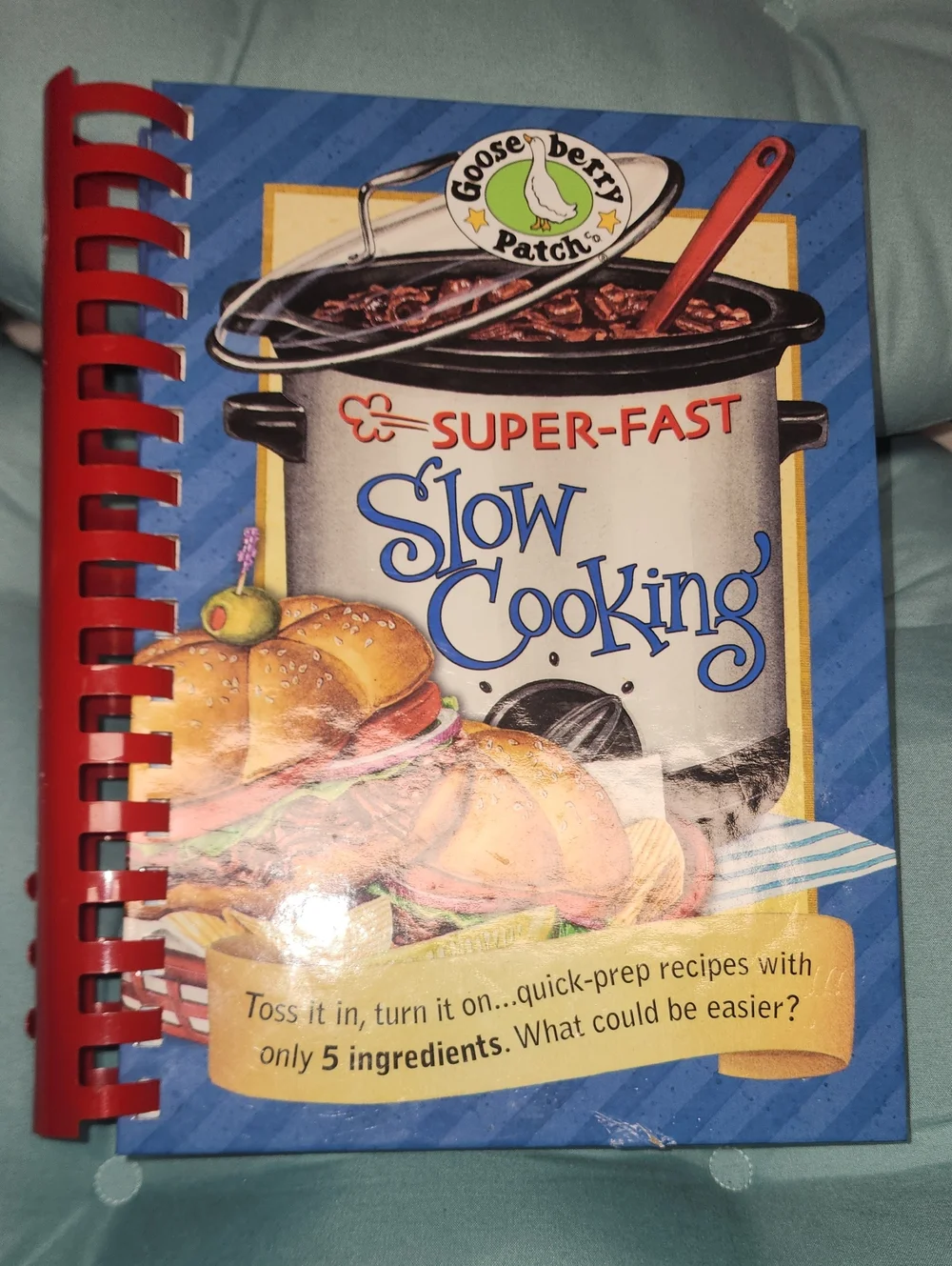 Super-Fast Slow Cooking Cookbook - Blue/Red